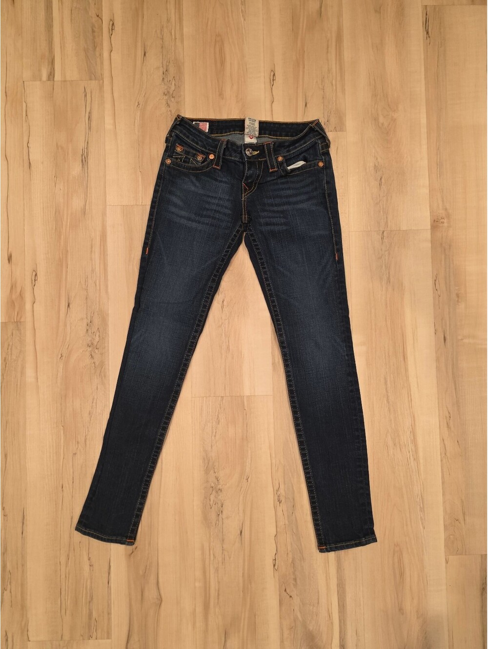 True Religion Dark Wash Skinny Jeans Size 26 Made in USA